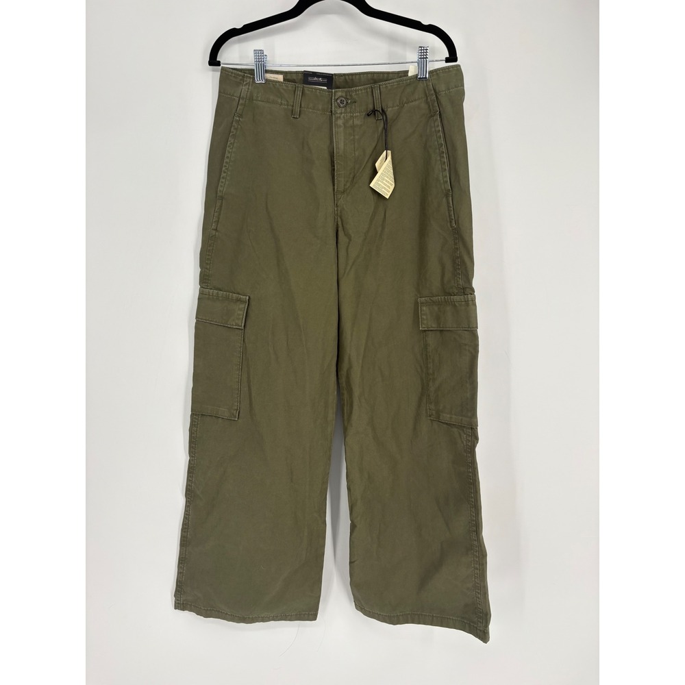 NWT Levi's Cargo Pants Womens 28 Green Baggy‎ Cargos Mid Rise Straight Leg